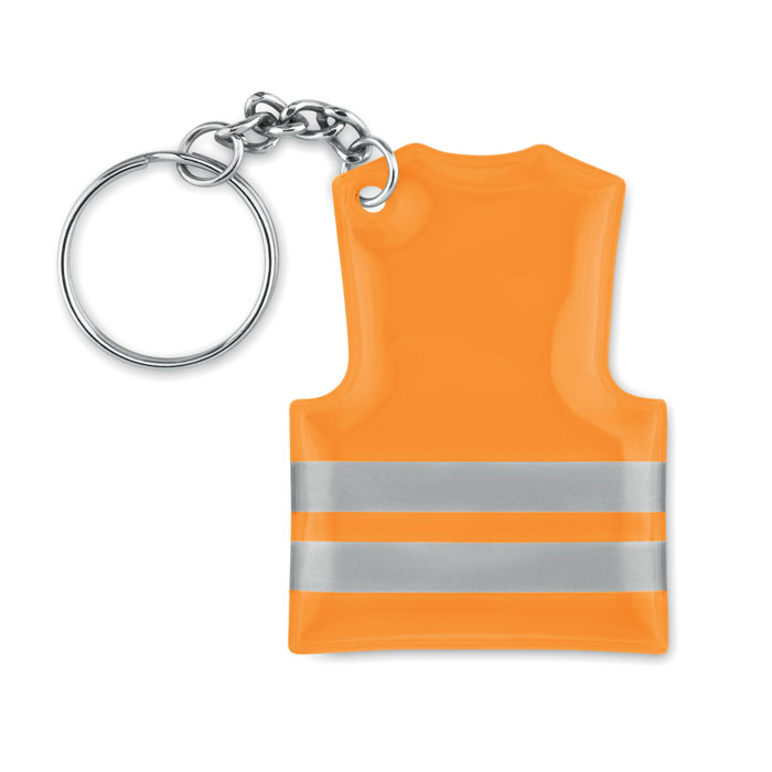 Odblaskowy brelok kamizelka z PVC, fluorescencyjny żółty
