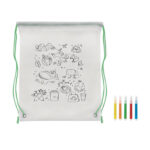 Worek ze sznurkiem do kolorowania, 5 mazaków - obrazek 5