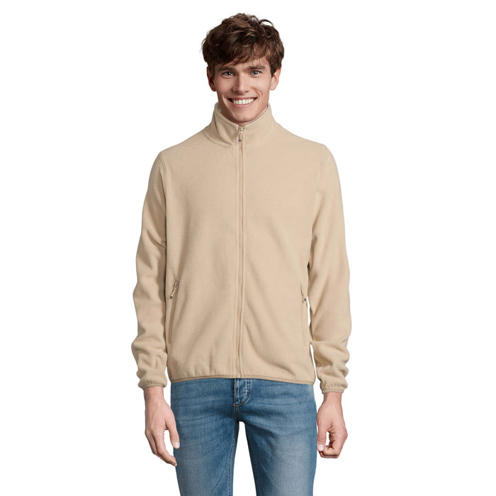 s03823-ro Męska kurtka polarowa z mikropolaru na zamek, 280 g/m²