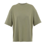 Damski t-shirt oversize z bawełny organicznej z opadającymi rękawami