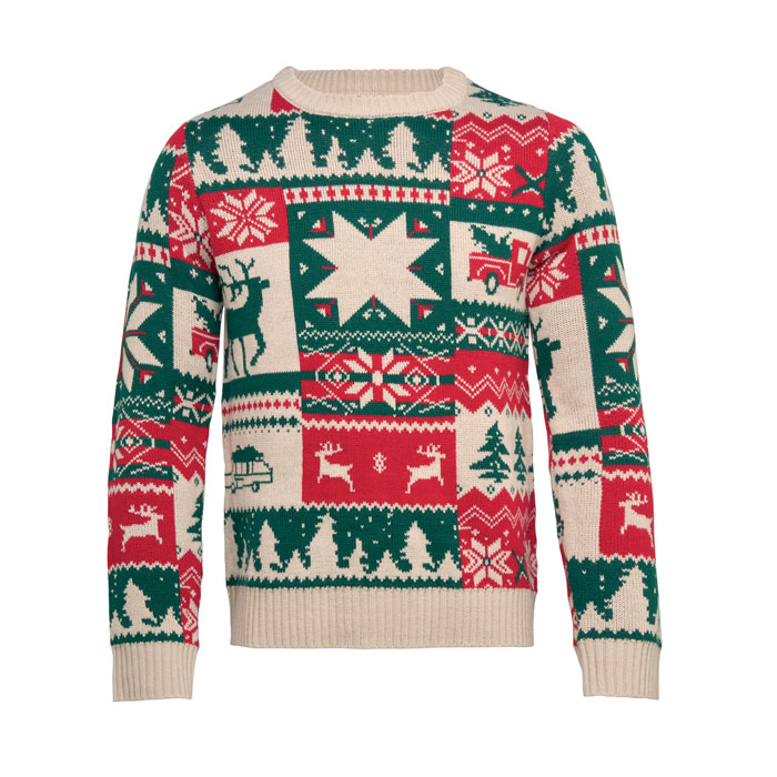 cx1602-13 Świąteczny sweter z dzianiny L-XL - obrazek 1