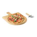 Bambusowa deska i nóż do pizzy - obrazek 2